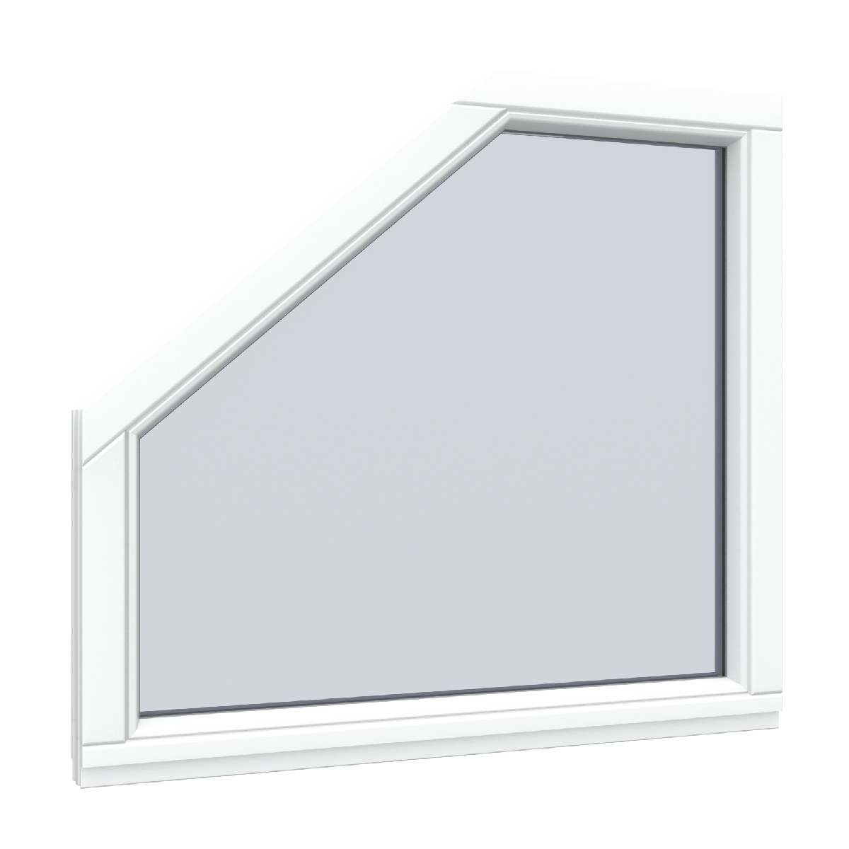 Festverglaste Schrägfenster
